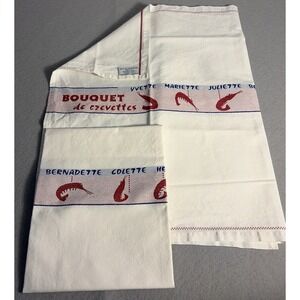 NWOT Williams & Sonoma 2 Cotton Tea Towels Made In France Bouquet De Czevettes